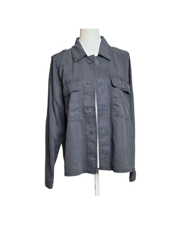 Lucky Brand Tops - Lucky Brand Women's Charcoal Button Down Shirt